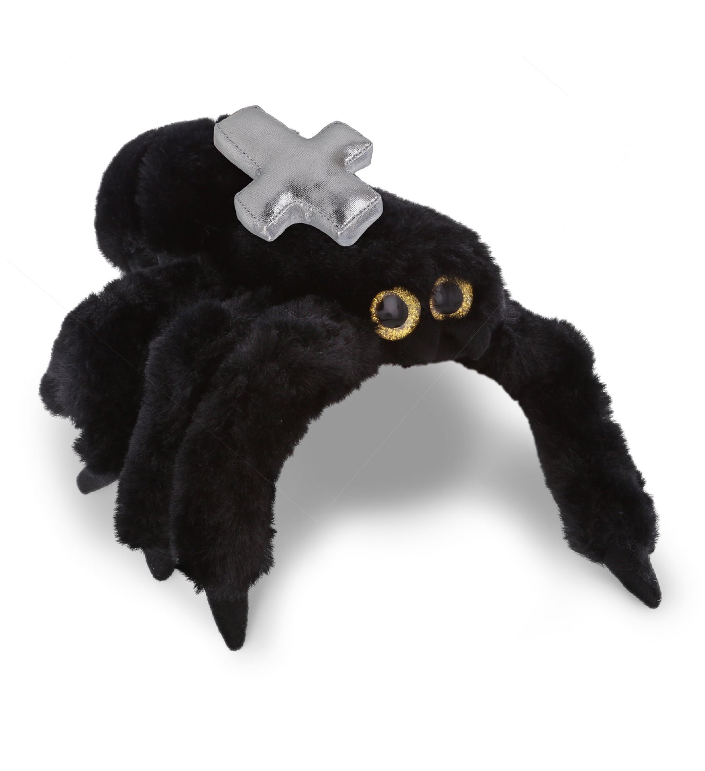 PLUSH CROSS - SUPER SOFT PLUSH - BLACK SPIDER