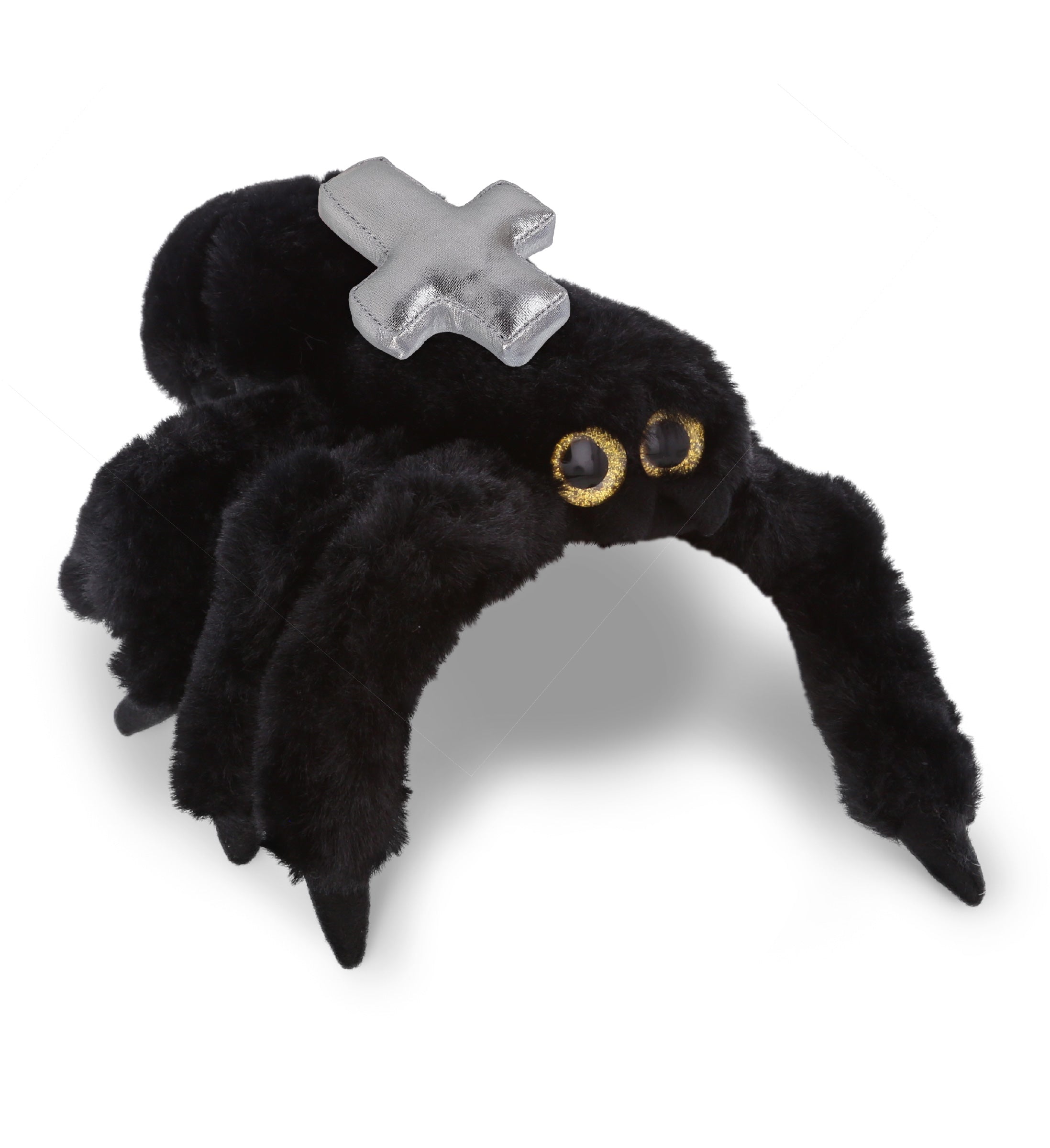 PLUSH CROSS - SUPER SOFT PLUSH - BLACK SPIDER