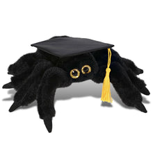 DolliBu Black Spider Graduation Plush with Graduation Cap with Tassel - 8 inch