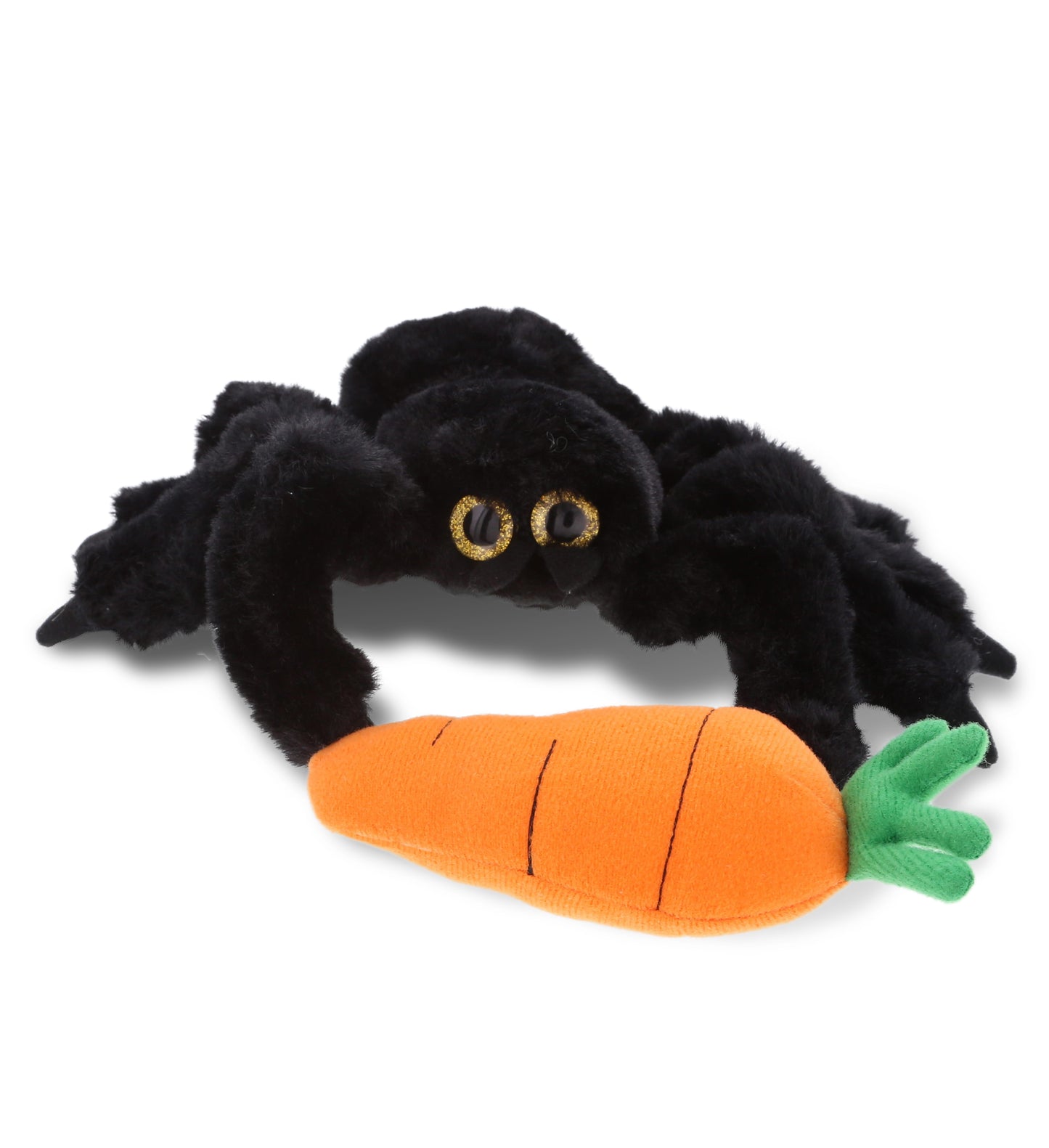 PLUSH CARROT - SUPER SOFT PLUSH - BLACK SPIDER