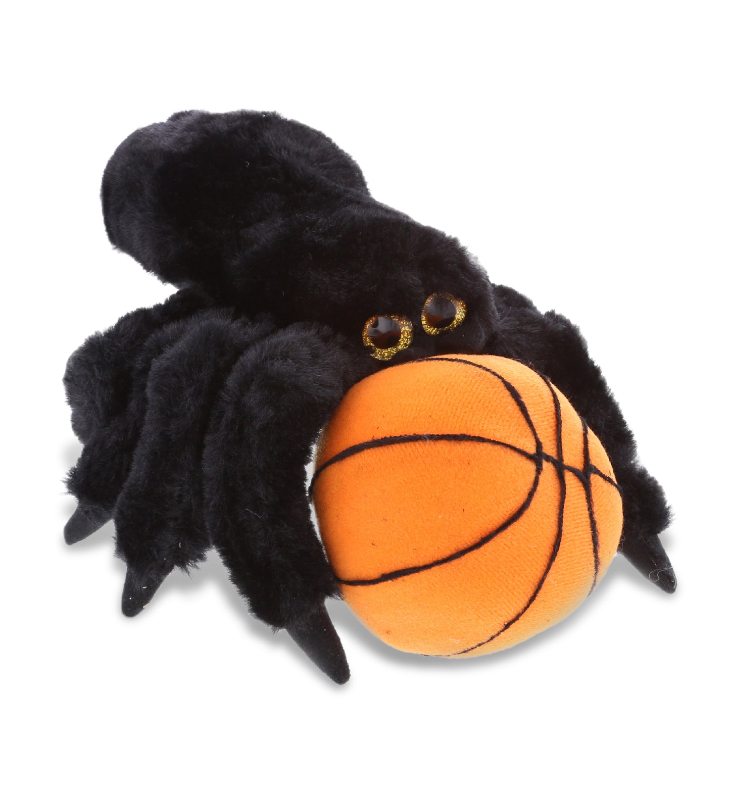 PLUSH BASKETBALL - SUPER SOFT PLUSH - BLACK SPIDER
