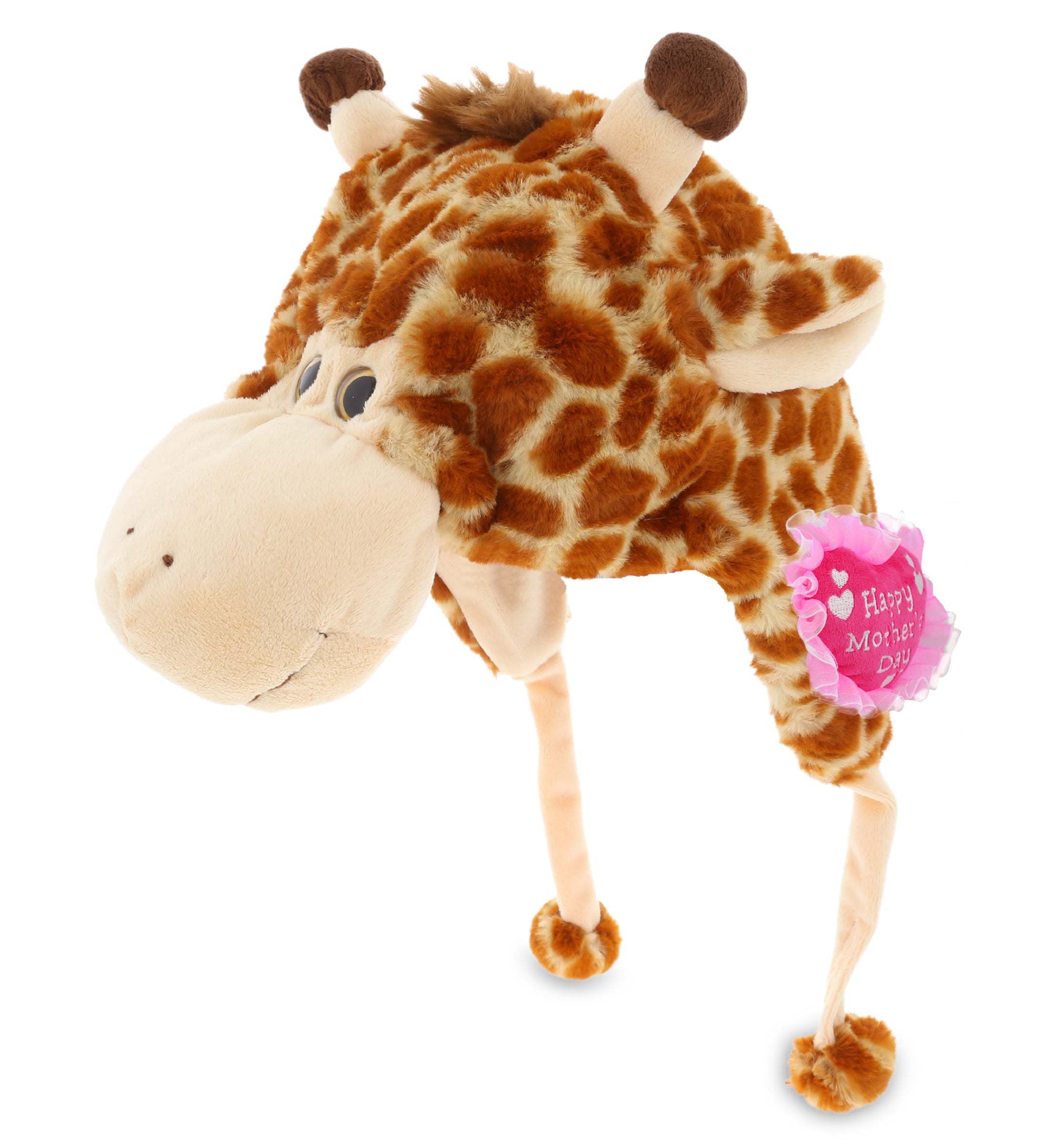 PLUSH MOTHERS DAY HEART - SUPER SOFT PLUSH HAT - GIRAFFE