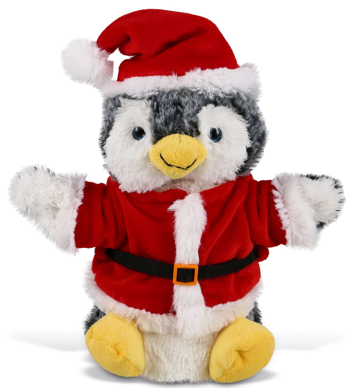 PLUSH SANTA - SUPER SOFT PLUSH HAND PUPPET - PENGUIN
