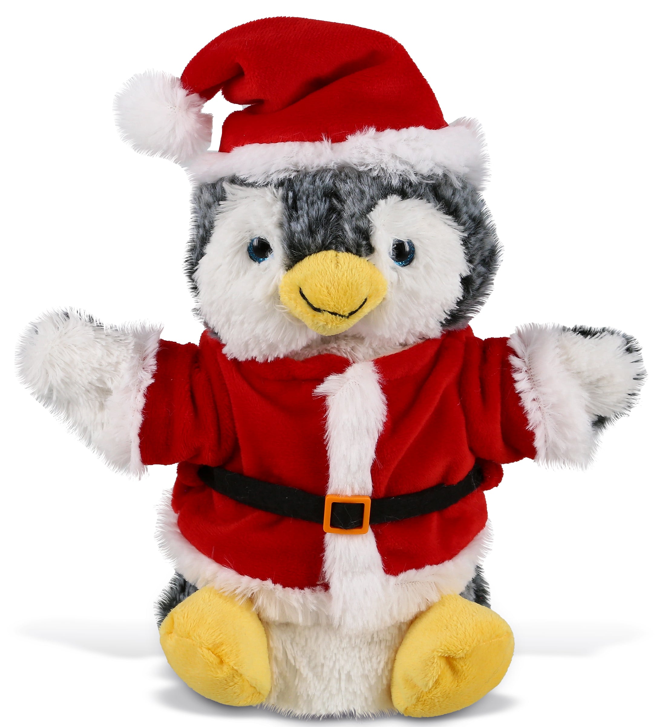 PLUSH SANTA - SUPER SOFT PLUSH HAND PUPPET - PENGUIN