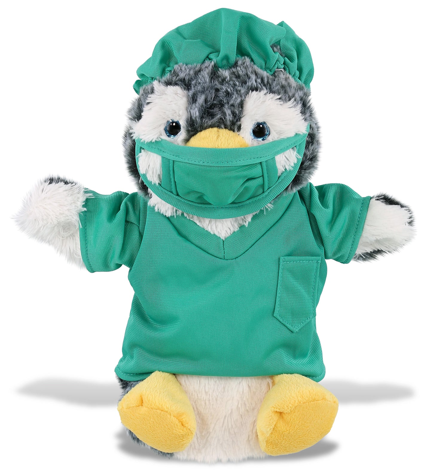 PLUSH DOCTOR - SUPER SOFT PLUSH HAND PUPPET - PENGUIN