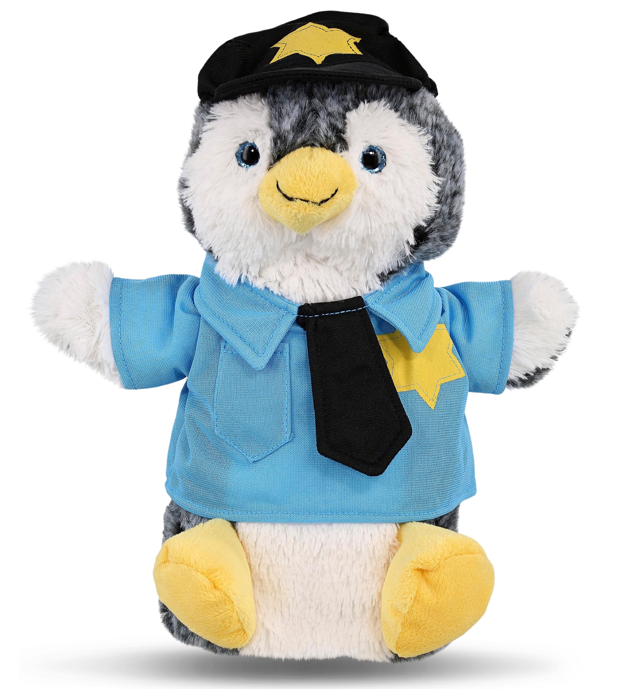 PLUSH POLICE - SUPER SOFT PLUSH HAND PUPPET - PENGUIN
