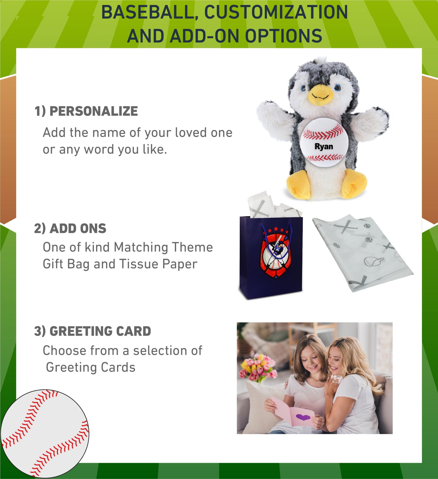 SUPER SOFT PLUSH HAND PUPPET - PENGUIN WITH BASEBALL PLUSH