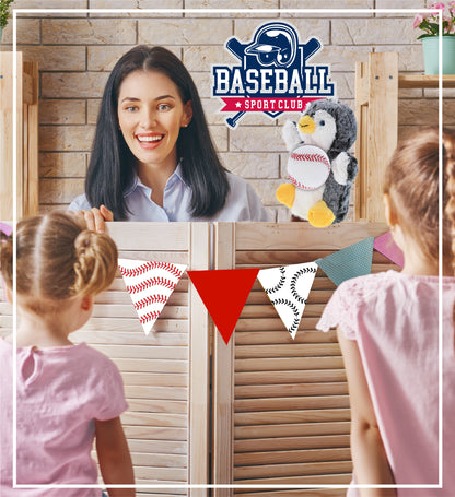 SUPER SOFT PLUSH HAND PUPPET - PENGUIN WITH BASEBALL PLUSH