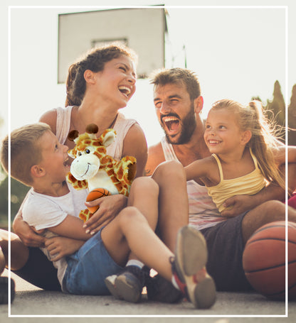 SUPER SOFT PLUSH HAND PUPPET - GIRAFFE WITH BASKETBALL PLUSH