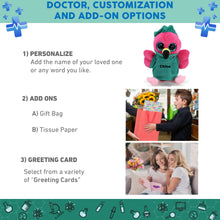 BIG EYE PLUSH - FLAMINGO WITH DOCTOR DRESS UP