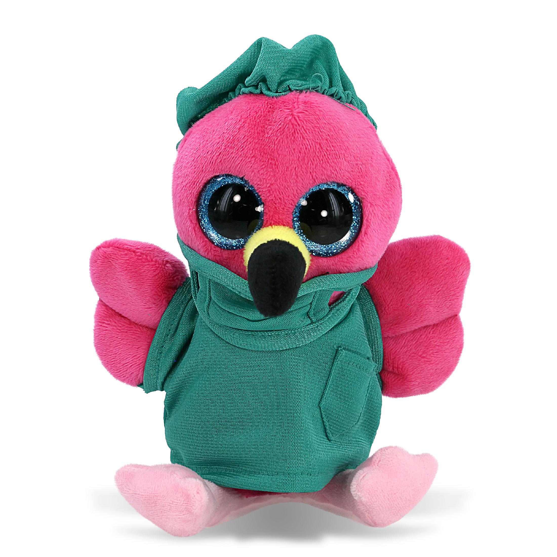 BIG EYE PLUSH - FLAMINGO WITH DOCTOR DRESS UP