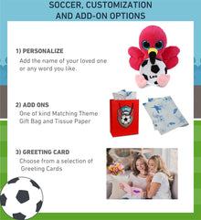 BIG EYE PLUSH - FLAMINGO WITH SOCCER PLUSH