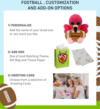 BIG EYE PLUSH - FLAMINGO WITH FOOTBALL PLUSH