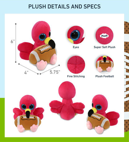 BIG EYE PLUSH - FLAMINGO WITH FOOTBALL PLUSH