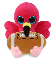 BIG EYE PLUSH - FLAMINGO WITH FOOTBALL PLUSH
