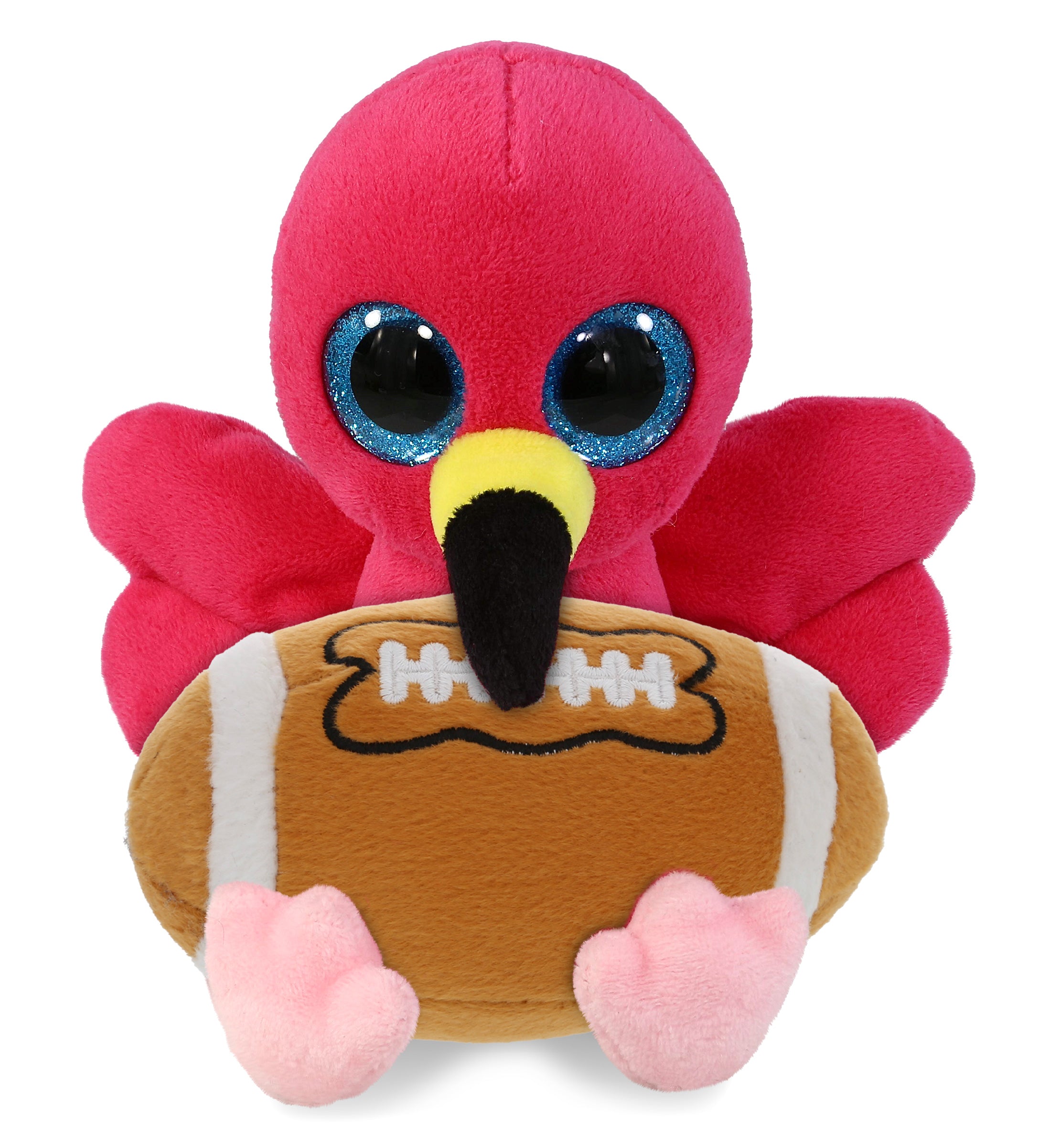 BIG EYE PLUSH - FLAMINGO WITH FOOTBALL PLUSH