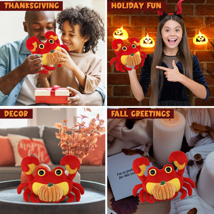 BIG EYE PLUSH - CRAB WITH PUMPKIN PLUSH