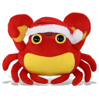 BIG EYE PLUSH - CRAB WITH SANTA DRESS UP