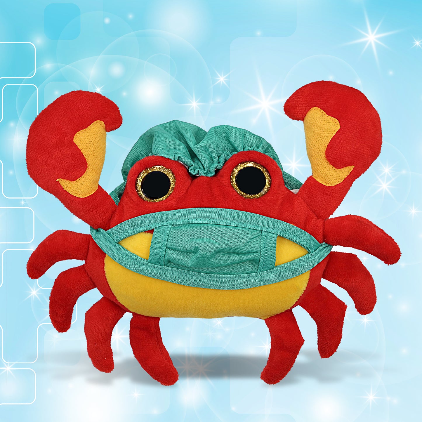 BIG EYE PLUSH - CRAB WITH DOCTOR DRESS UP