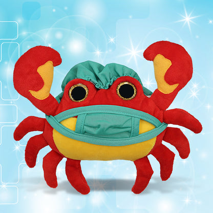 BIG EYE PLUSH - CRAB WITH DOCTOR DRESS UP