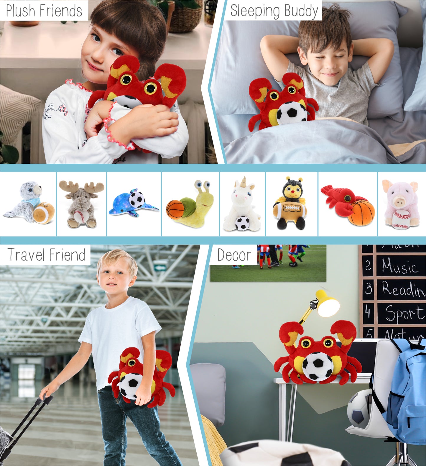 BIG EYE PLUSH - CARB WITH SOCCER PLUSH