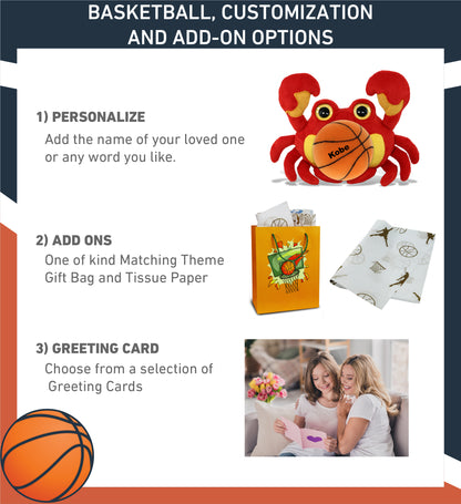 BIG EYE PLUSH - CRAB WITH BASKETBALL PLUSH