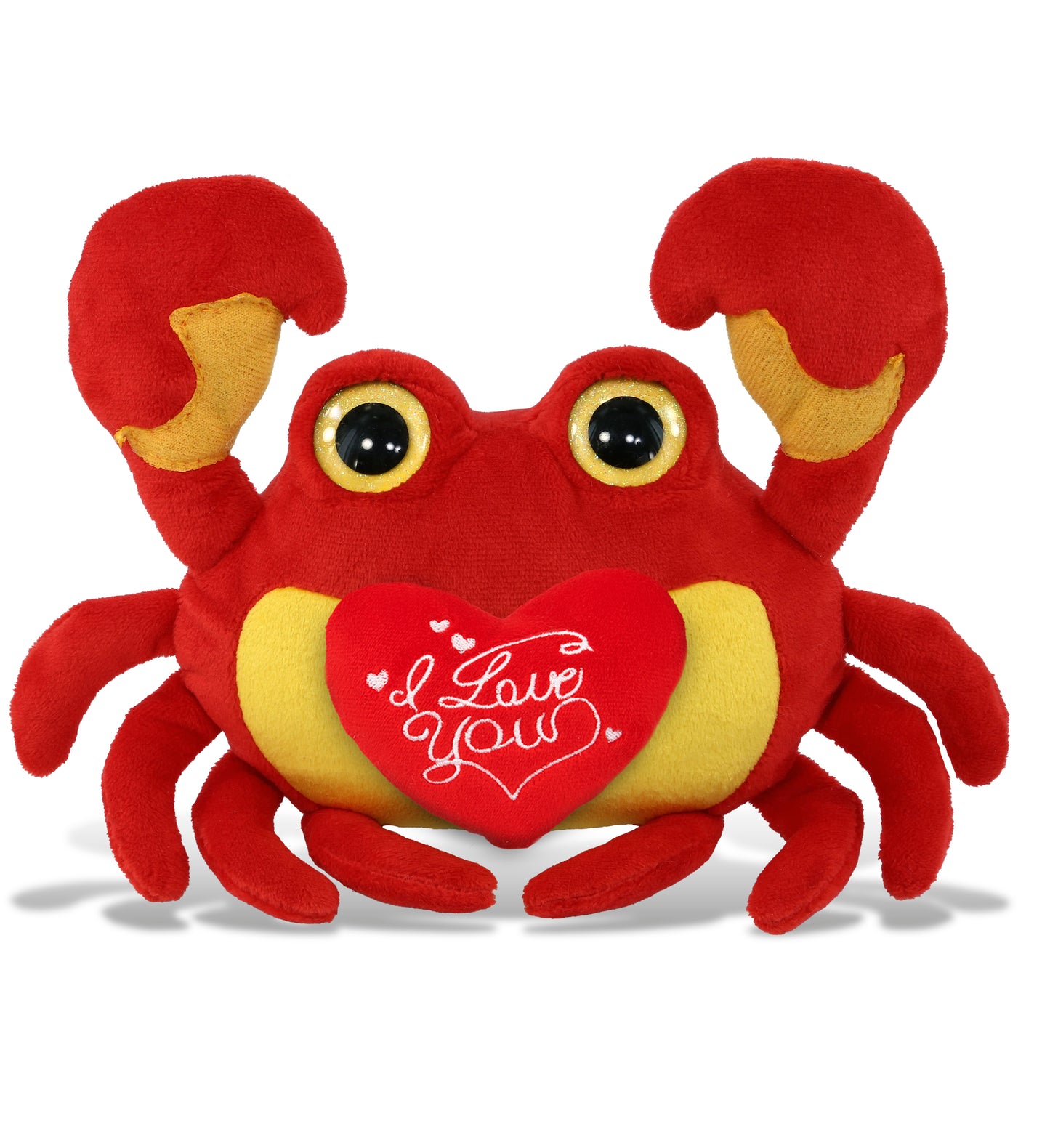 PLUSH I LOVE YOU RED HEART - BIG EYE PLUSH - CRAB