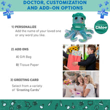 BIG EYE PLUSH - IRIDESCENT RAINBOW OCTOPUS WITH DOCTOR DRESS UP