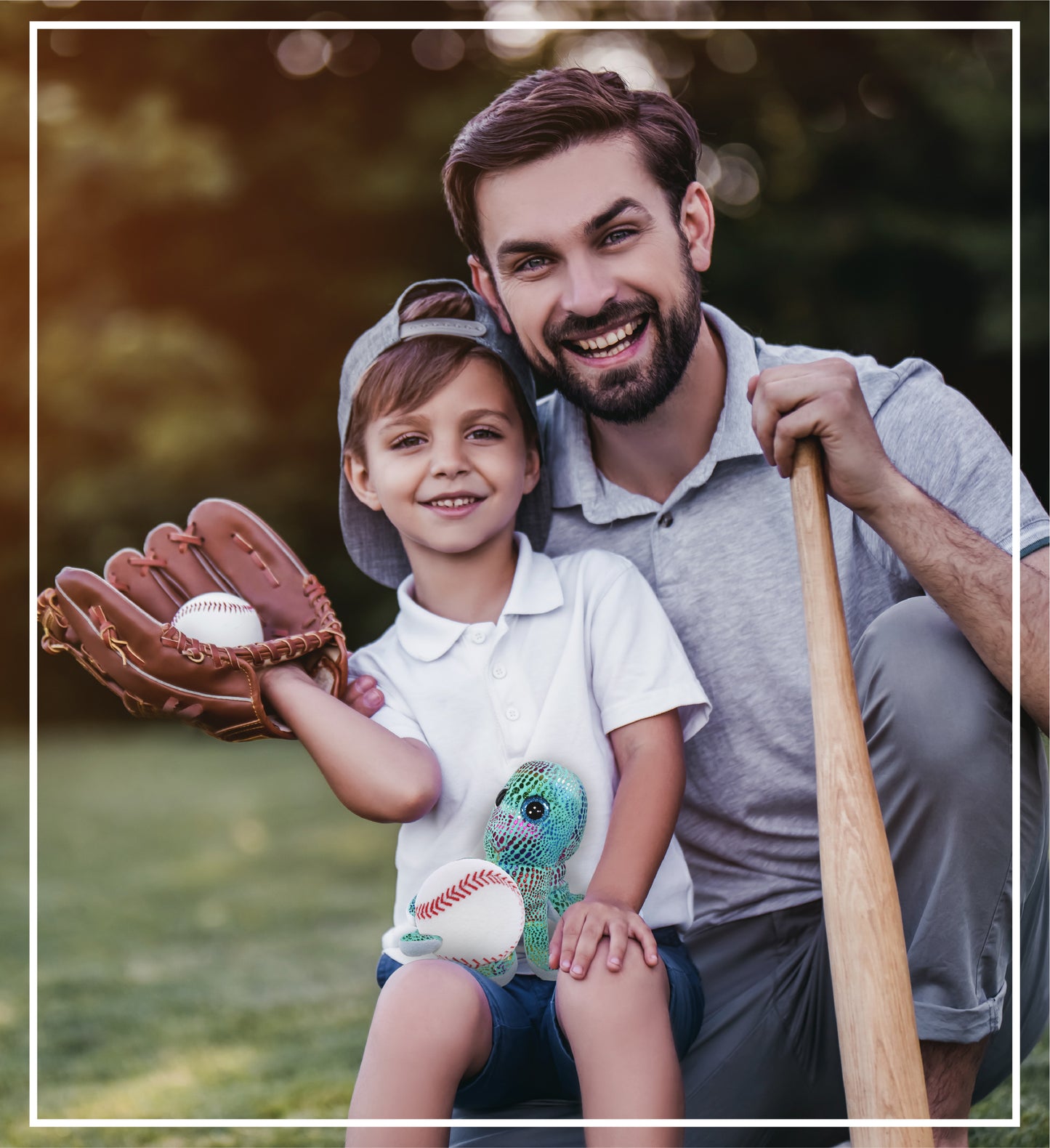 BIG EYE PLUSH - IRIDESCENT RAINBOW OCTOPUS WITH BASEBALL PLUSH