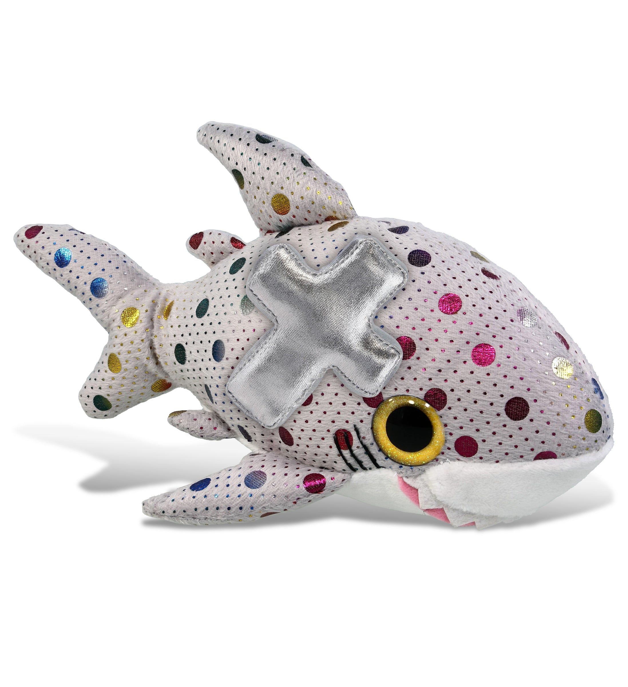 PLUSH CROSS - BIG EYE PLUSH - DOTTED SHARK