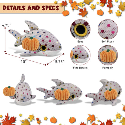 BIG EYE PLUSH - DOTTED SHARK WITH PUMPKIN PLUSH