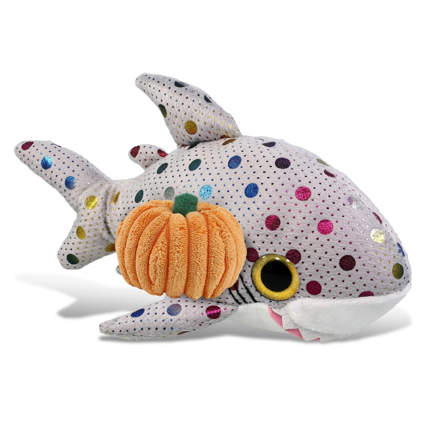 BIG EYE PLUSH - DOTTED SHARK WITH PUMPKIN PLUSH