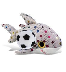 BIG EYE PLUSH - DOTTED SHARK WITH SOCCER PLUSH