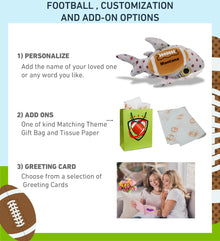 BIG EYE PLUSH - DOTTED SHARK WITH FOOTBALL PLUSH