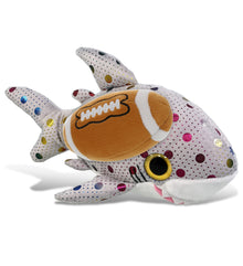 BIG EYE PLUSH - DOTTED SHARK WITH FOOTBALL PLUSH