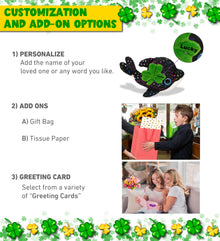 DolliBu Big Eye Orca Whale Stuffed Animal with Green Plush Shamrock - 8.5 Inch