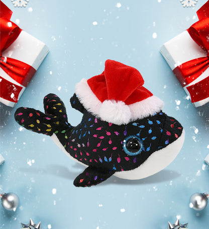BIG EYE PLUSH - ORCA WHALE WITH SANTA DRESS UP
