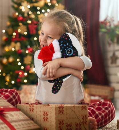 BIG EYE PLUSH - ORCA WHALE WITH SANTA DRESS UP