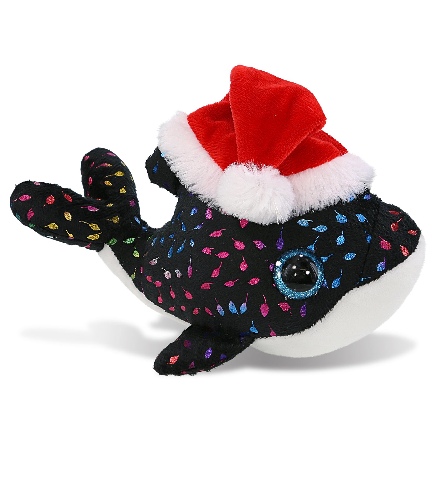 BIG EYE PLUSH - ORCA WHALE WITH SANTA DRESS UP