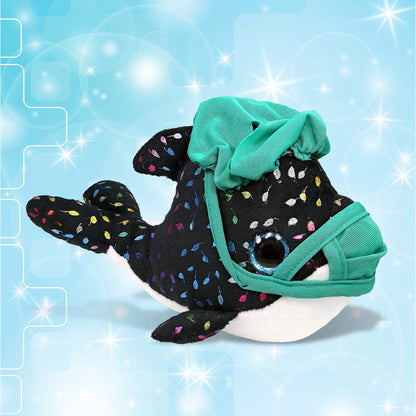 BIG EYE PLUSH - ORCA WHALE WITH DOCTOR DRESS UP