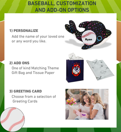 BIG EYE PLUSH - ORCA WHALE WITH BASEBALL PLUSH