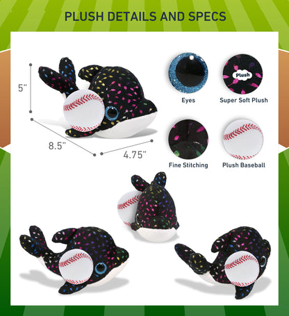BIG EYE PLUSH - ORCA WHALE WITH BASEBALL PLUSH