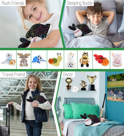 BIG EYE PLUSH - ORCA WHALE WITH BASEBALL PLUSH