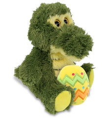 DolliBu Big Eye Sitting Alligator with Yellow Easter Egg Plush - 6.5 Inches