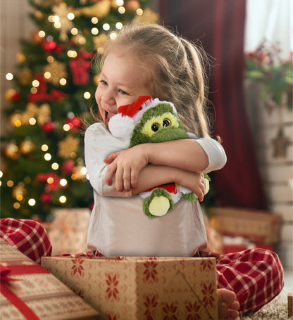 BIG EYE PLUSH - SITTING ALLIGATOR WITH SANTA DRESS UP