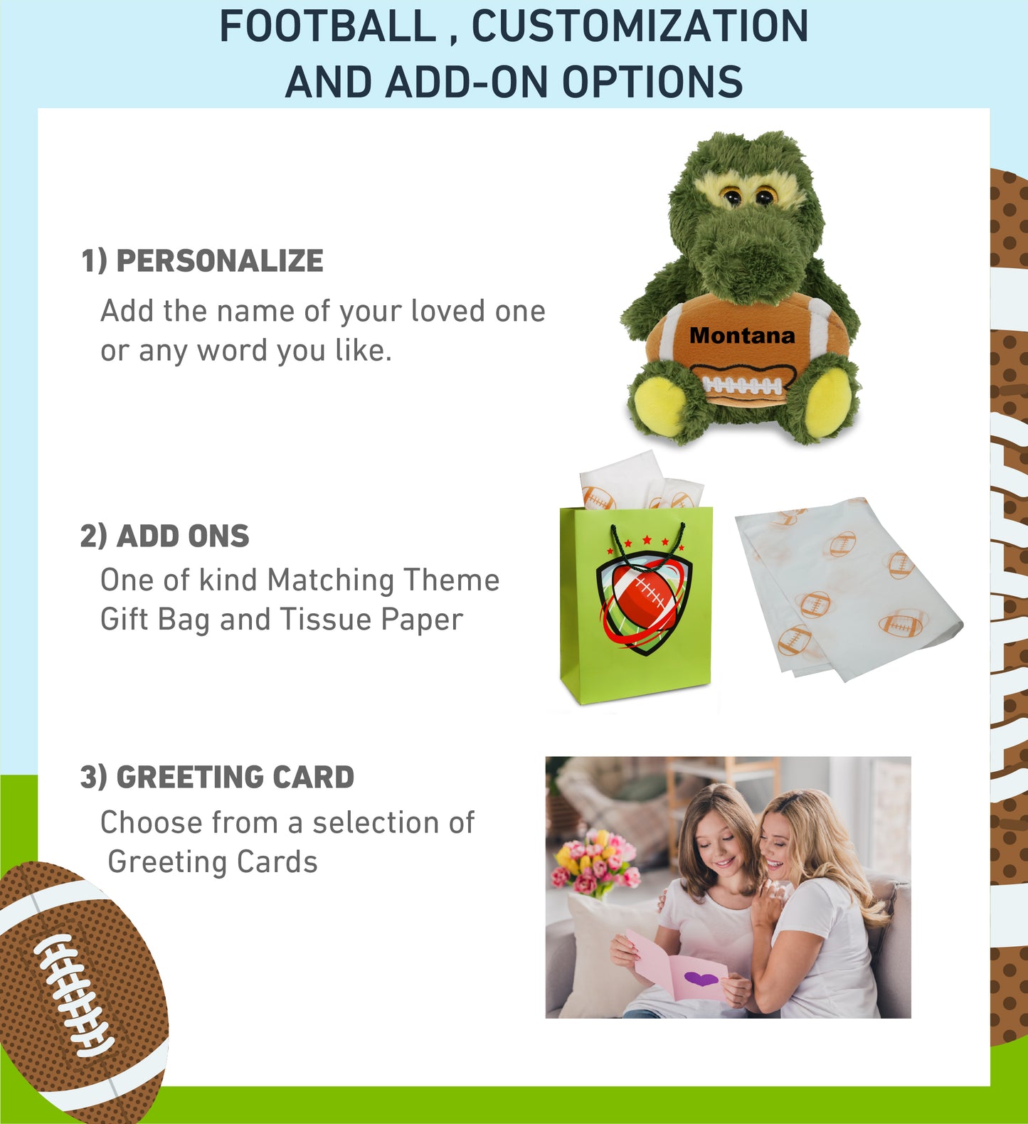 BIG EYE PLUSH - SITTING ALLIGATOR WITH FOOTBALL PLUSH
