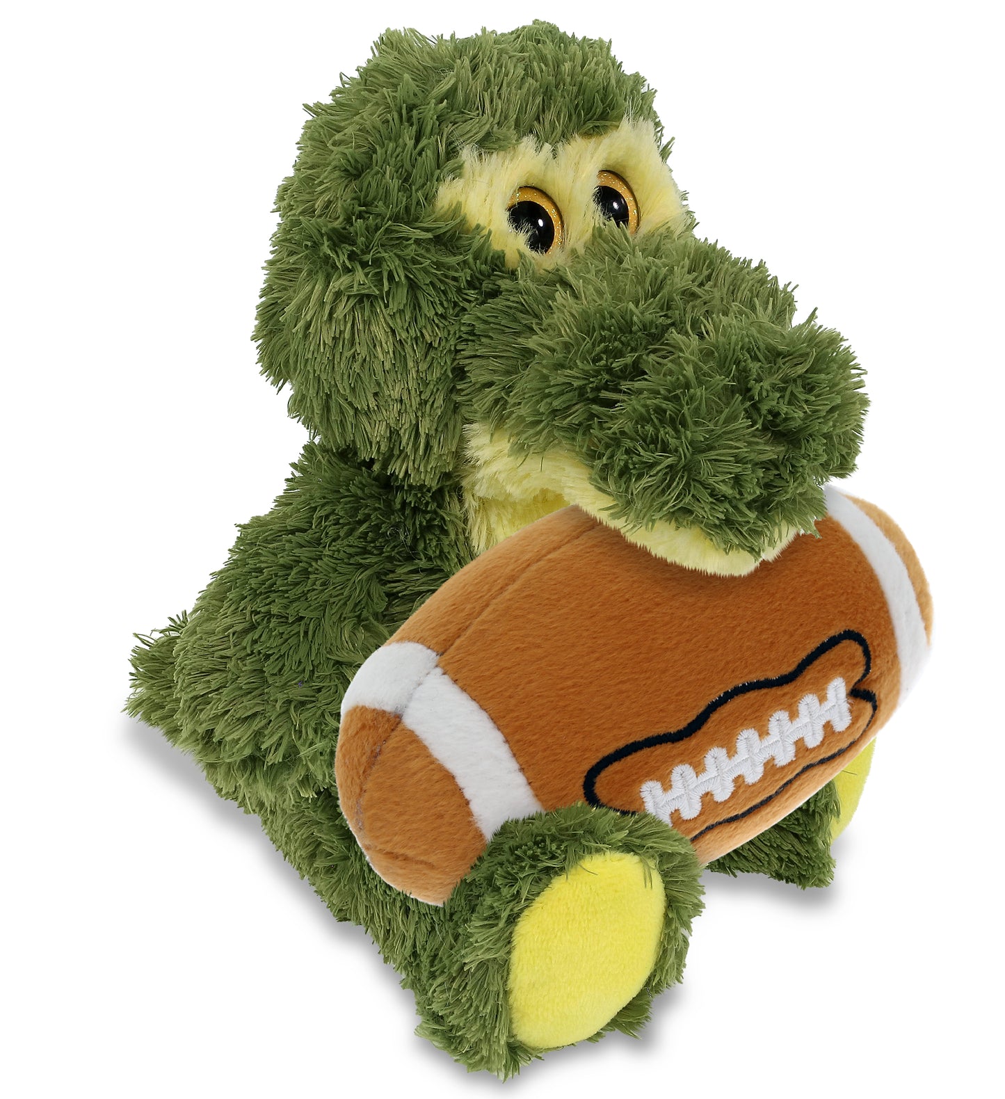 BIG EYE PLUSH - SITTING ALLIGATOR WITH FOOTBALL PLUSH
