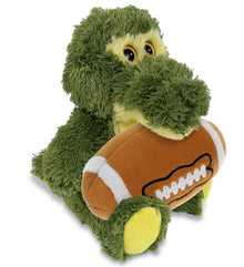 BIG EYE PLUSH - SITTING ALLIGATOR WITH FOOTBALL PLUSH
