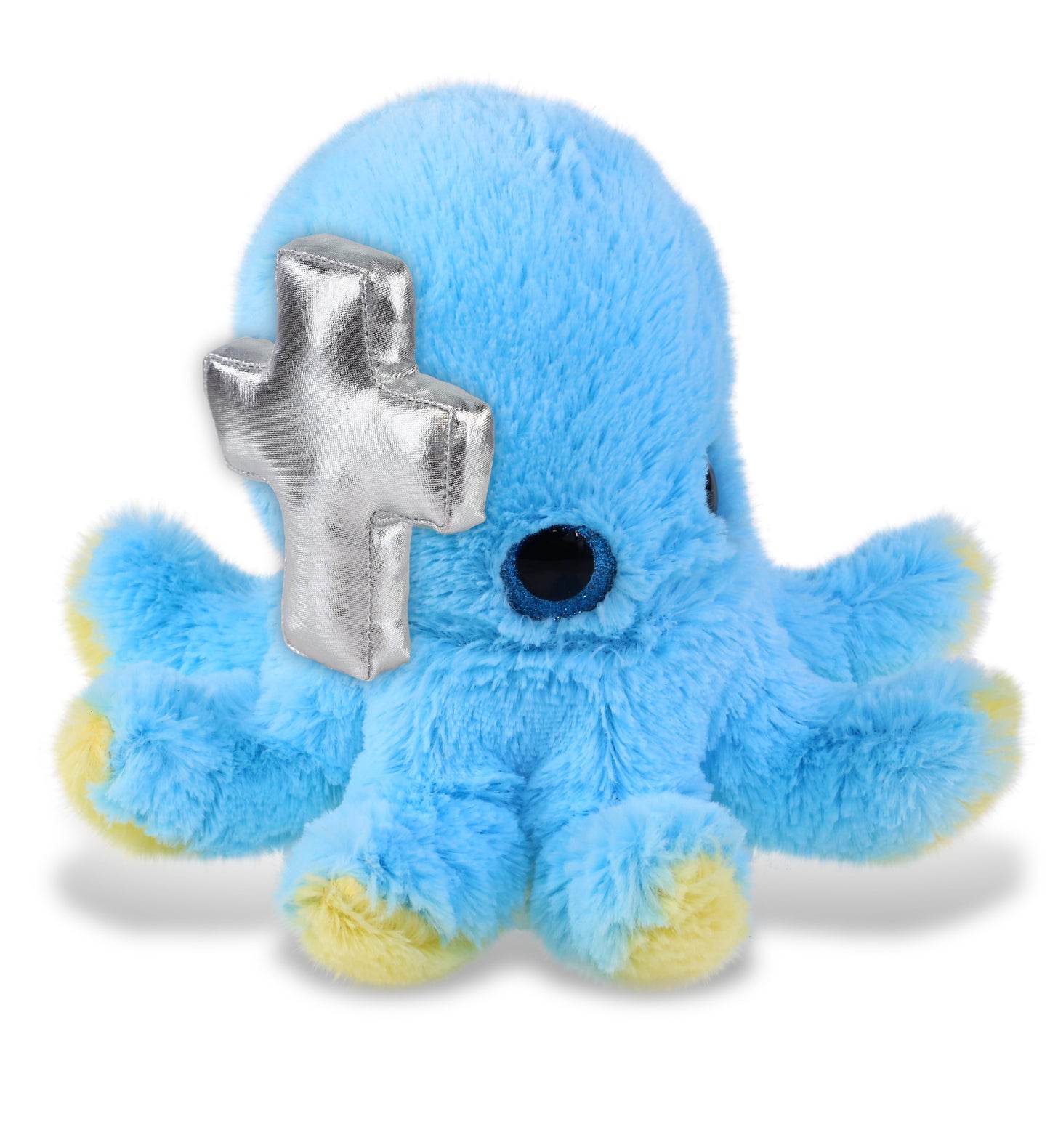 PLUSH CROSS - BIG EYE PLUSH - BLUE OCTOPUS