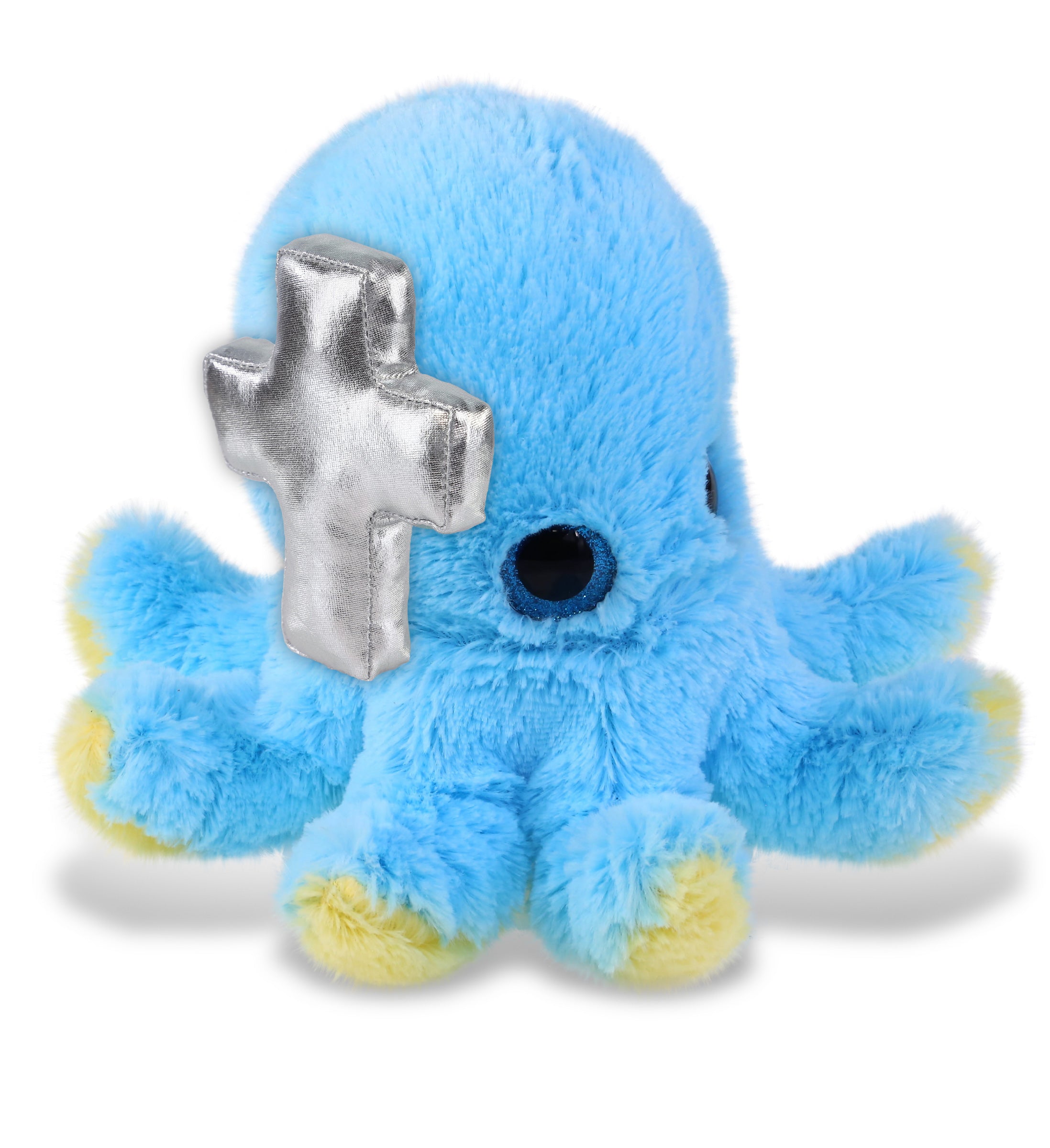 PLUSH CROSS - BIG EYE PLUSH - BLUE OCTOPUS